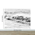 Ocean Wave Wallpaper. Black and White Surf Theme Wall Mural. #6709