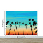 California SoCal Tropical Sunset Palm Trees Large Wall Mural. #6139