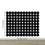 Modern Geometric Black Circle Wallpaper Mural. #6675