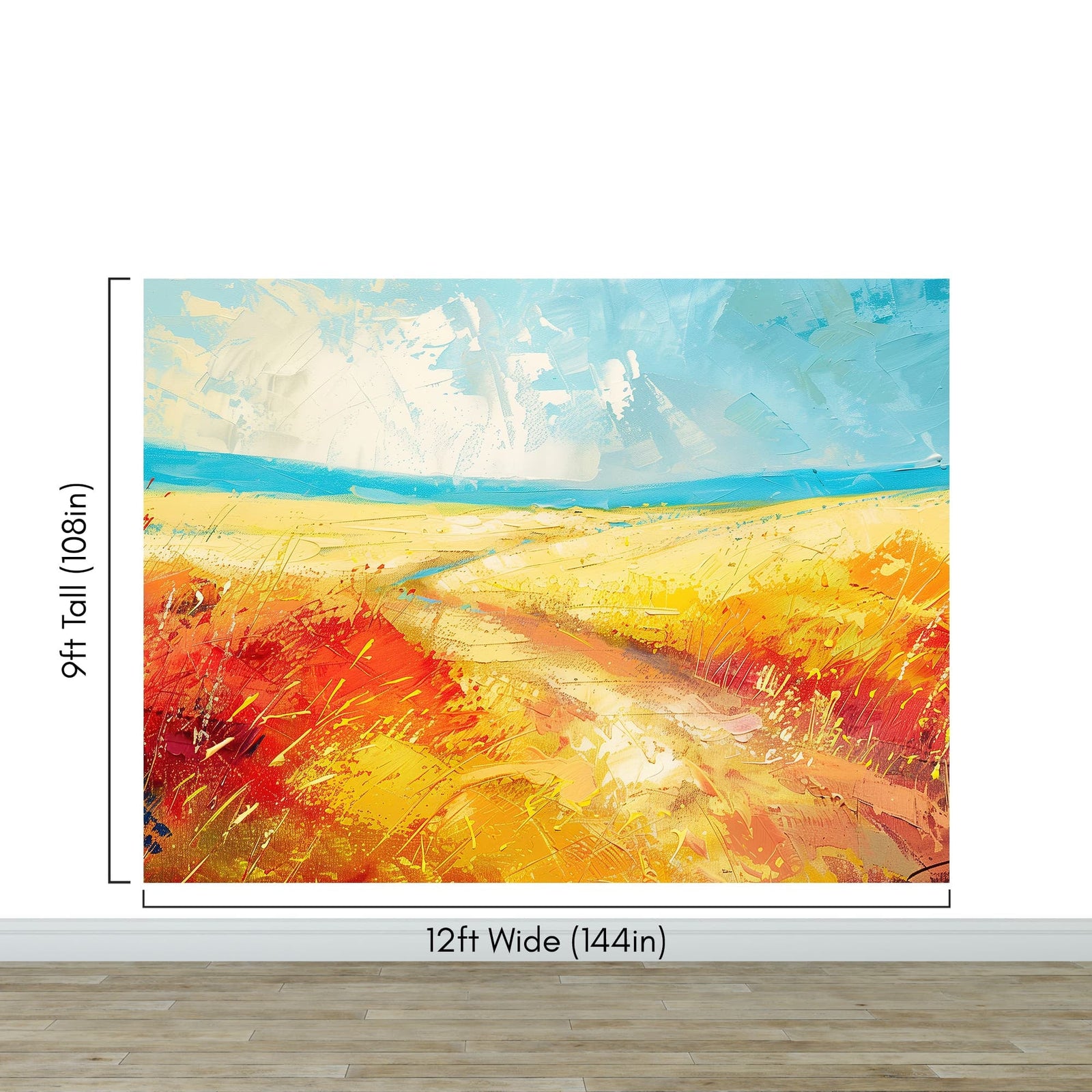 Beach Dune Wall Mural – Abstract Color Painting. #7078