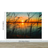 Lakeside Retreat with Sunset Over Lake Wallpaper Mural. #6920
