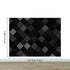 Modern Black and White Polka Dot Peel and Stick Wall Mural. #6964