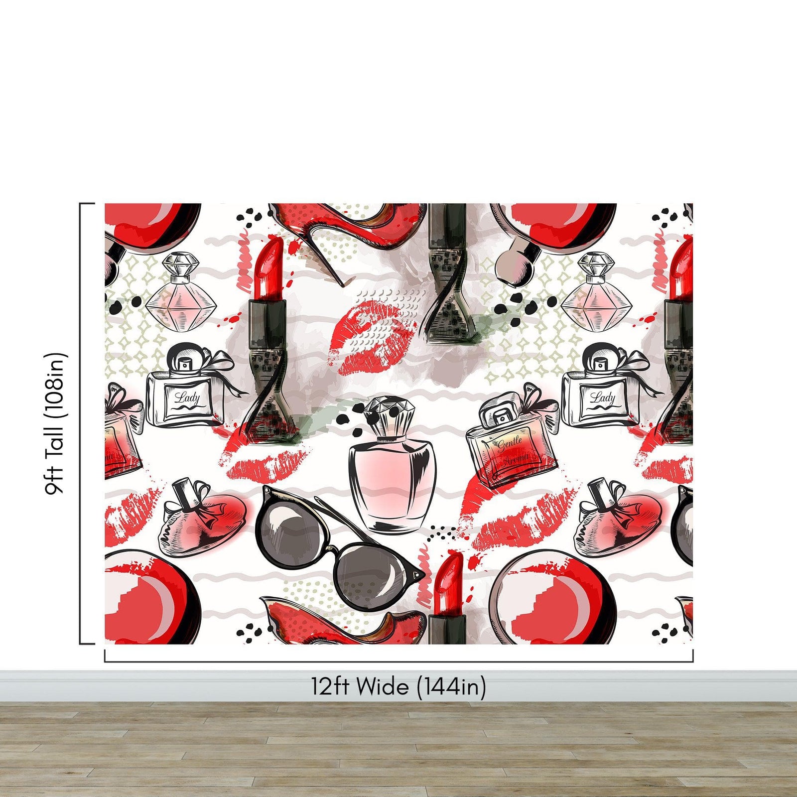 Fashion Cosmetic Make-up Peel and Stick Wallpaper | Removable Wall Mural #6214