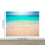 Tropical White Sand Paradise Beach Ocean Wave Scenery Wall Mural. #6201