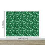 Golf Pattern Green Wallpaper Mural. #6746