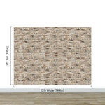 Brick Pattern Wallpaper Mural. Light Tan and Brown Color. #6801