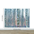 White Birch Tree Forest Wall Mural Wallpaper. Sunset Scenery. #6246