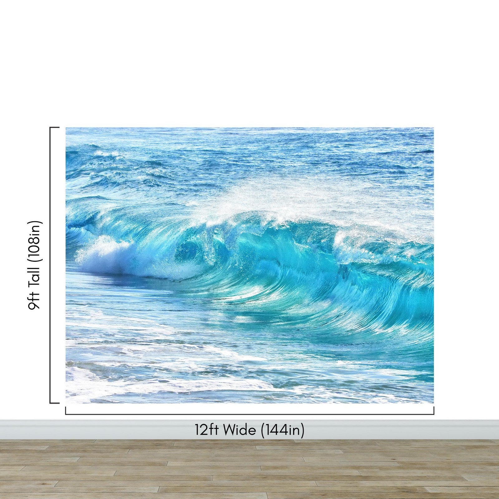Turquoise Ocean Wave Wallpaper. Surf Ocean Wave Wall Mural. #6924