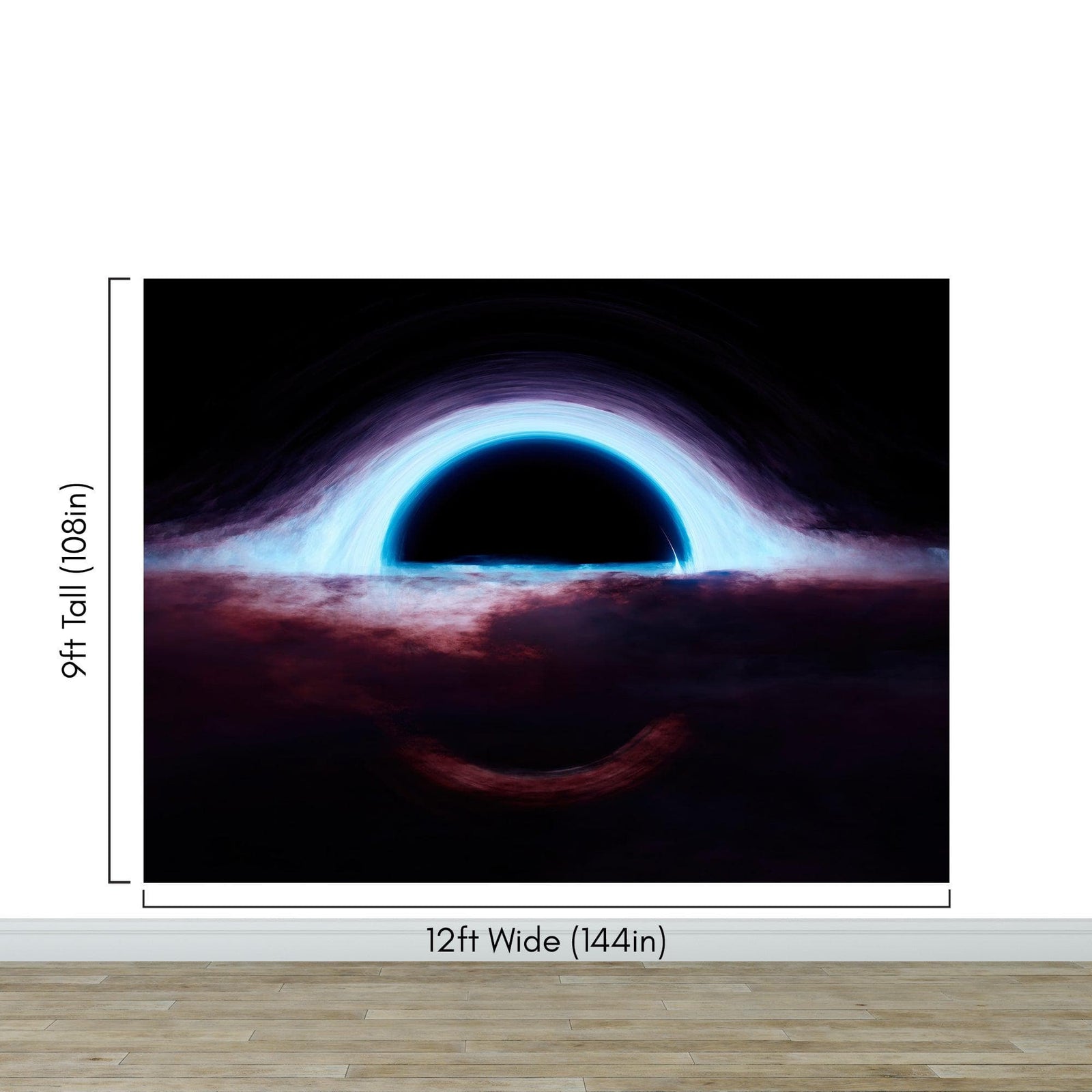 Black Hole Wall Mural – Interstellar Space Sci-Fi Wallpaper. #6919