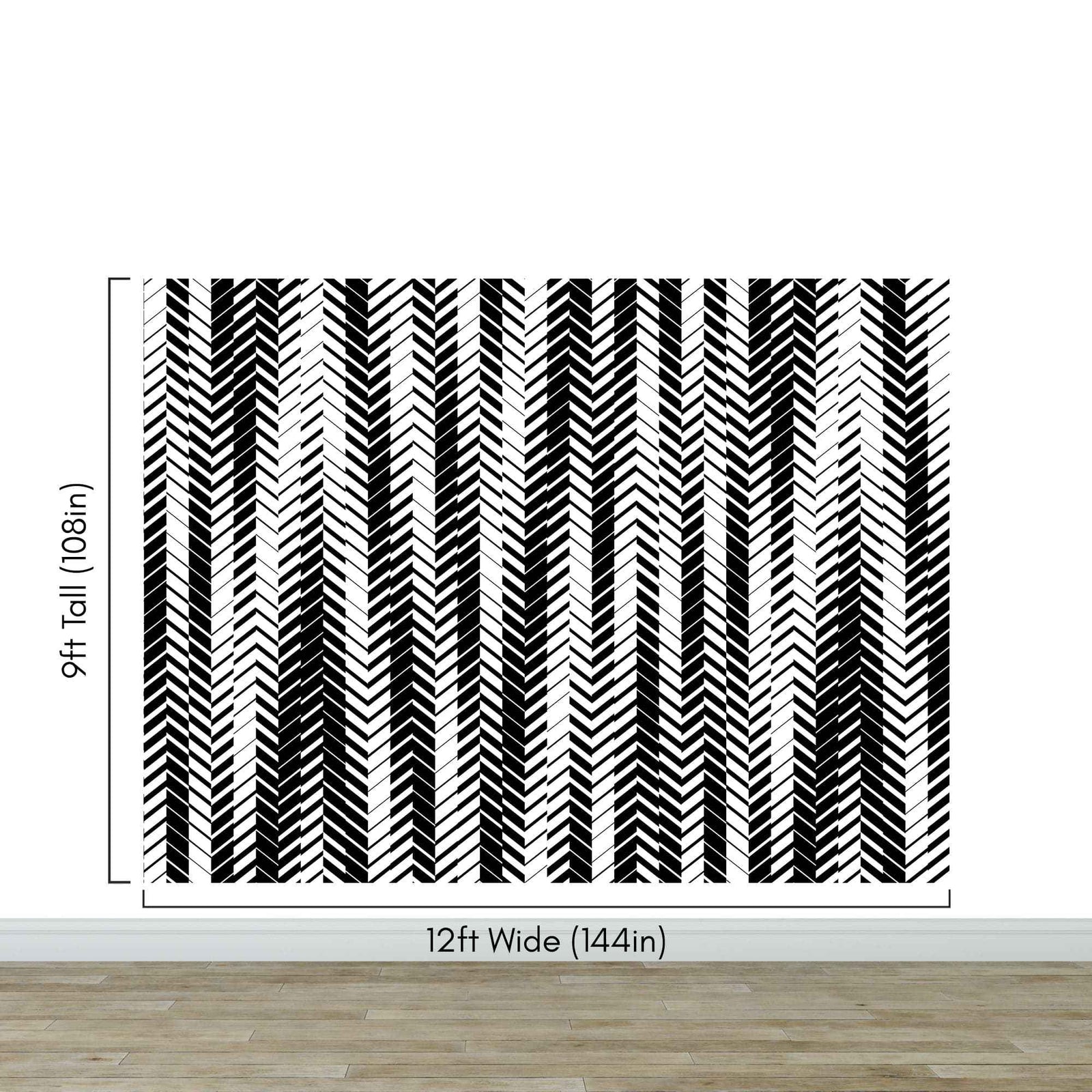 Black and White Minimal Retro Stripes Pattern Wallpaper. #7033