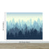 Misty Forest Wallpaper. Blue Pastel Color Mural #6772