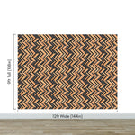 Modern Design Wooden Zigzag Panel Wallpaper Mural. #6736