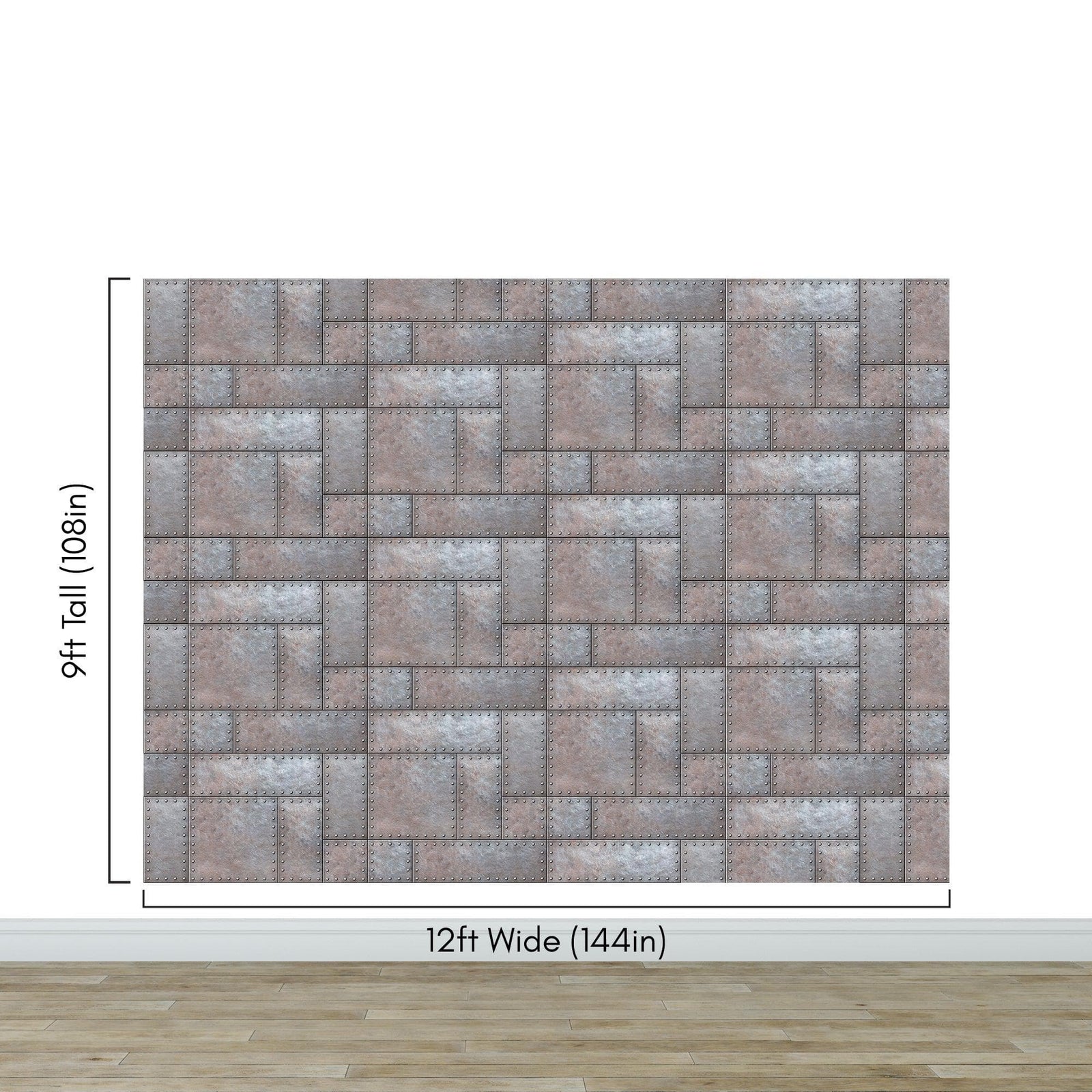 Modern Urban Wallpaper Decor. Metal Steel 3D Wall Mural. #6740