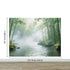 Foggy Bamboo Forest River Wallpaper Mural. #6986