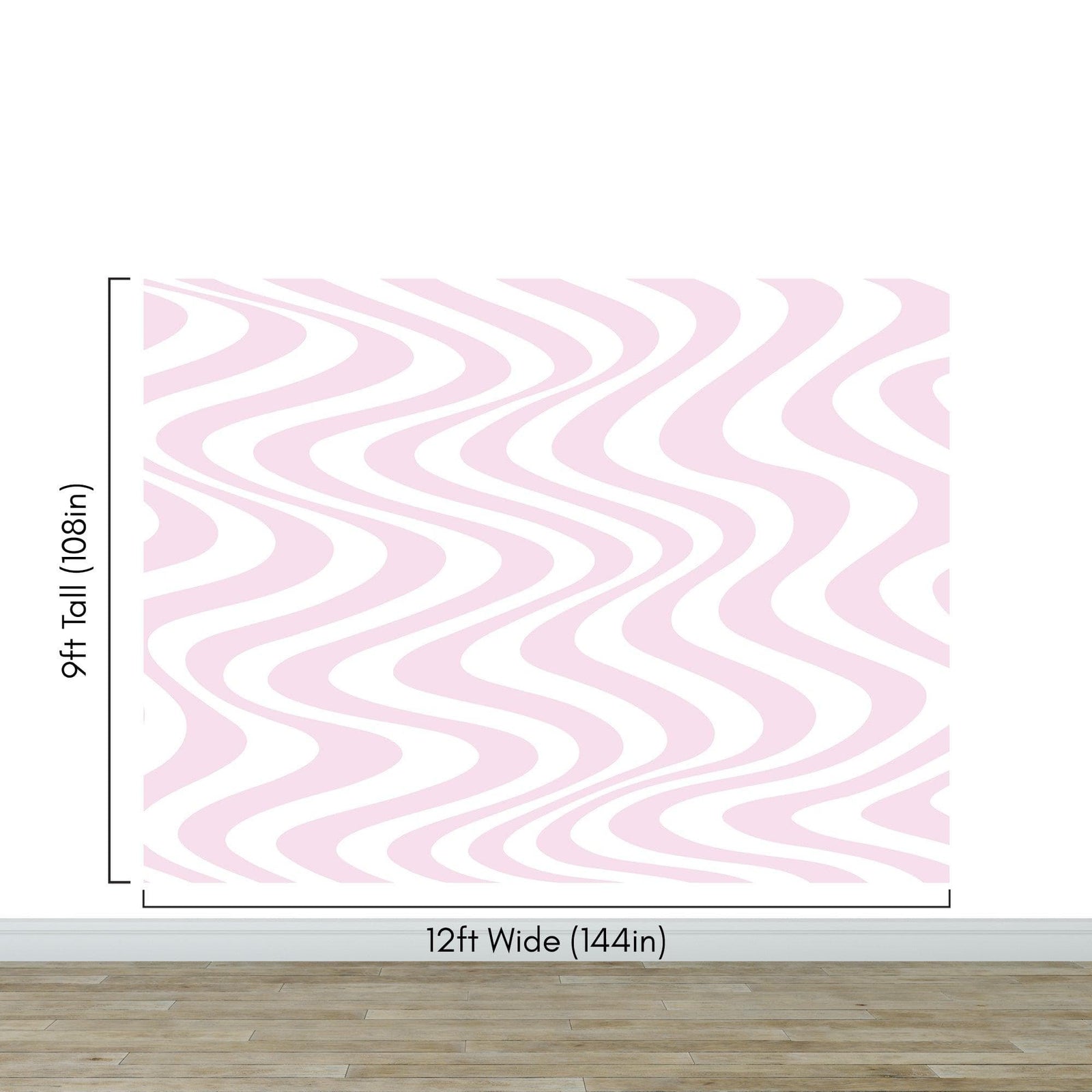 Pink Swirly Lines Abstract Wallpaper Mural. #6635