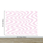 Pink Swirly Lines Abstract Wallpaper Mural. #6635