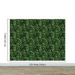 Green Leaves Pattern Wallpaper Mural. Botanical Wall Mural. #6744