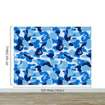 Bape Camo Wallpaper Mural. Blue Camo Streetwear Hype Beast Aesthetics. #7027