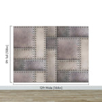 Rustic Metal Steel 3D Wallpaper Mural. #6752