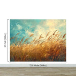 Wildgrass Wallpaper Mural. Rustic Country Farmhouse Theme. #7017