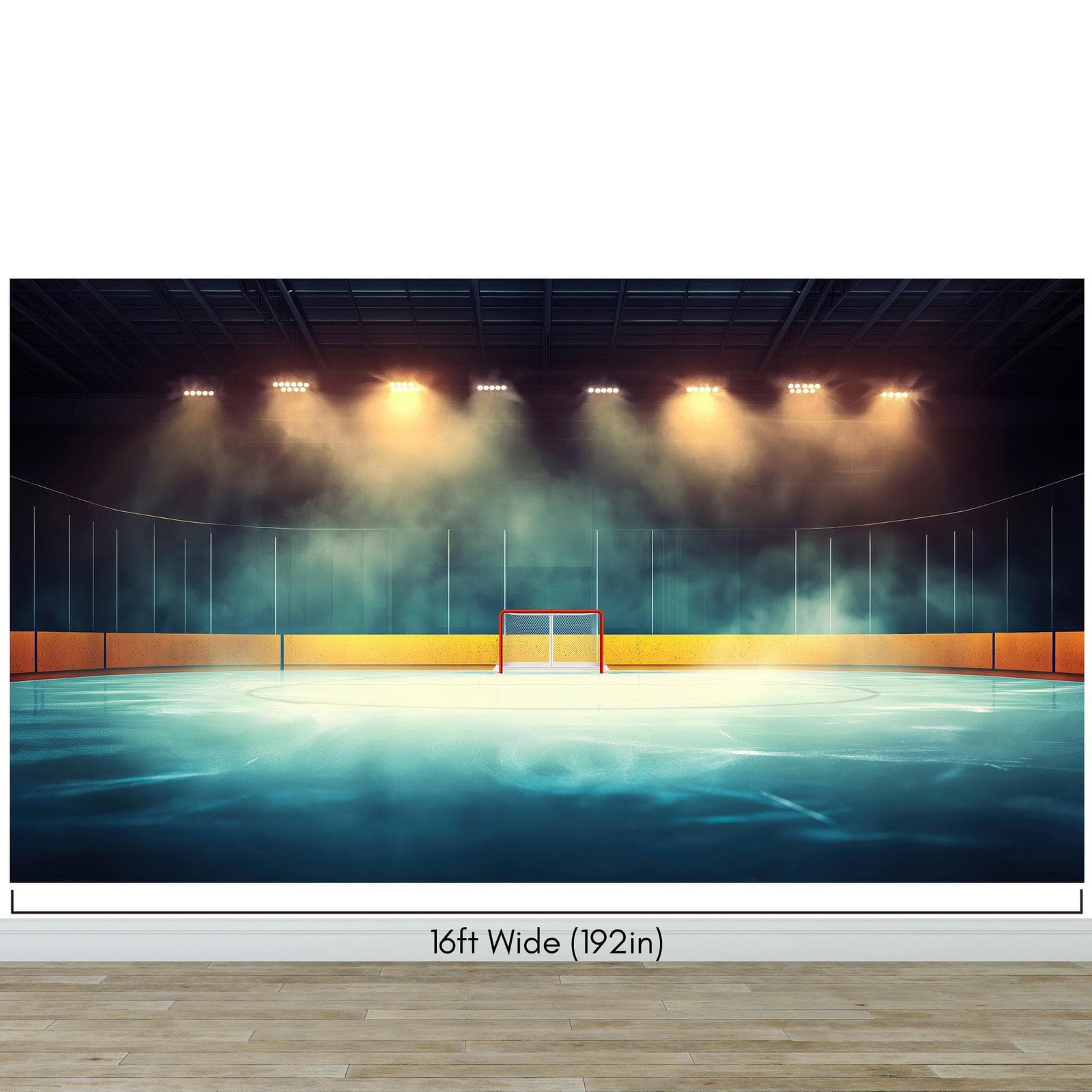 Hockey Rink Wallpaper Mural. Sports Theme Decor. #6958