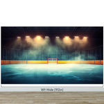 Hockey Rink Wallpaper Mural. Sports Theme Decor. #6958