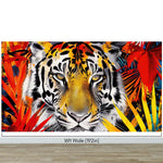 Glamour Chic Colorful Jungle Tiger Wall Mural. #6926
