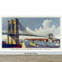 Vintage Brooklyn Bridge Illustration Wallpaper Mural - The Great East River Suspension Bridge. #6408