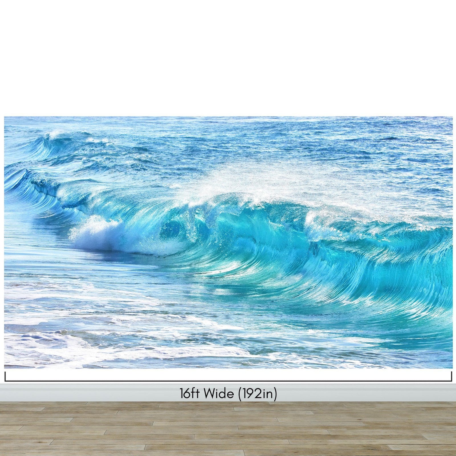 Turquoise Ocean Wave Wallpaper. Surf Ocean Wave Wall Mural. #6924