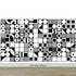 Black and White Geometric Shapes Wallpaper Mural Wall Art. #6710