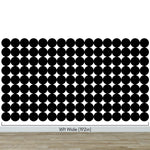 Modern Geometric Black Circle Wallpaper Mural. #6675