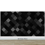 Modern Black and White Polka Dot Peel and Stick Wall Mural. #6964