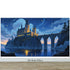 Magical Hogwarts Castle Twilight Wallpaper Mural. Wizardly World Fantasy Theme Wall Art. #6985