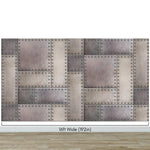 Rustic Metal Steel 3D Wallpaper Mural. #6752
