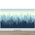 Misty Forest Wallpaper. Blue Pastel Color Mural #6772