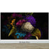Melancholy Flower Wall Mural. Black background. #6130