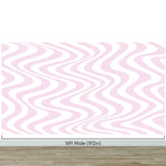 Pink Swirly Lines Abstract Wallpaper Mural. #6635
