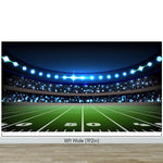 Football Stadium Wallpaper Mural. Bright lights over 50 yard line. #6787