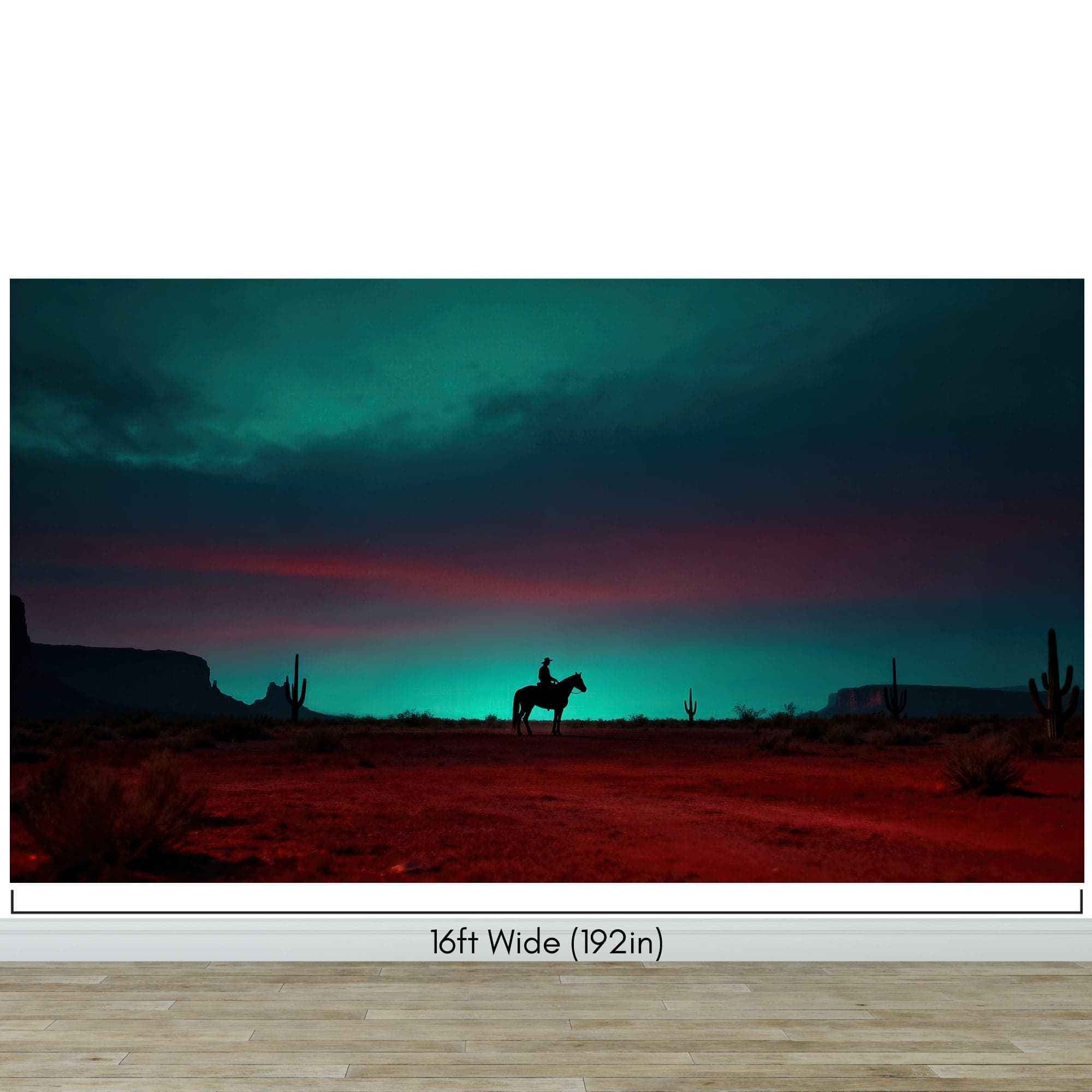 Cowboy on Horse Western Theme Wall Mural. #7068