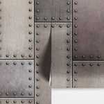 Rustic Metal Steel 3D Wallpaper Mural. #6752