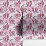 Pink Mermaid Wall Mural. Magical Cute Mermaid and Seahorse in Ocean Peel and Stick Wallpaper. #6371