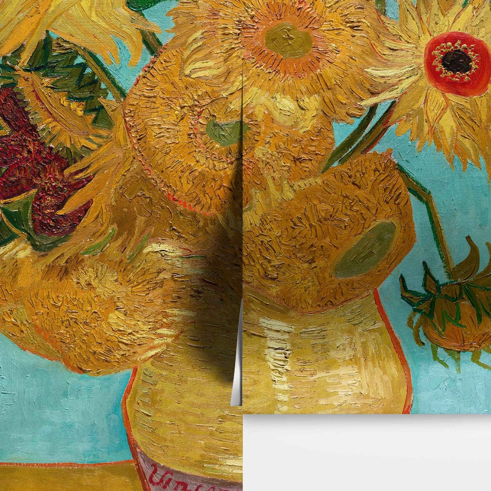 Van Gogh Sunflower Painting Wallpaper Mural. #7039