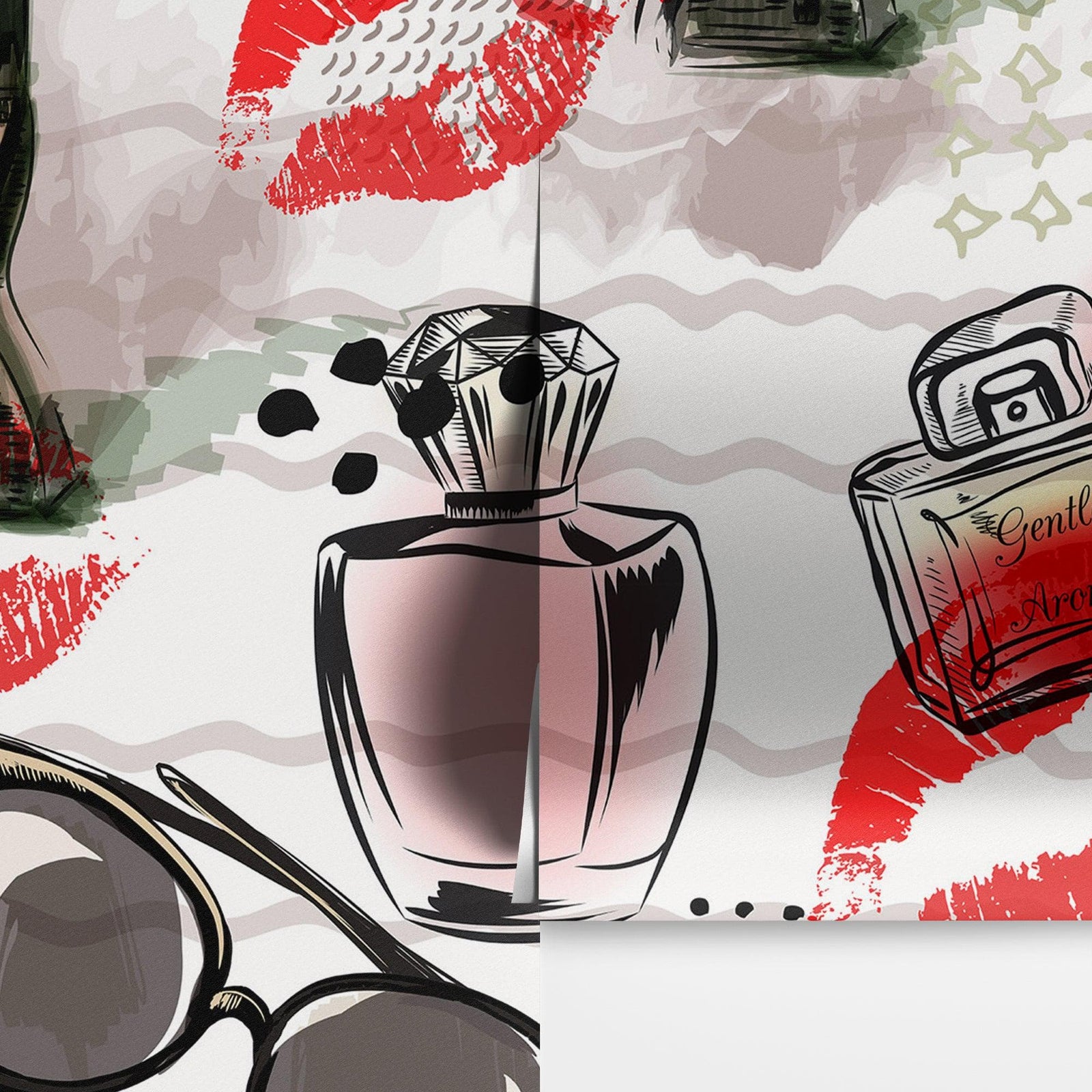 Fashion Cosmetic Make-up Peel and Stick Wallpaper | Removable Wall Mural #6214