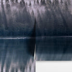 Pine Trees Forest Lake View Wall Mural Wallpaper. #6754