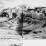 Ocean Wave Wallpaper. Black and White Surf Theme Wall Mural. #6709