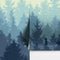 Misty Forest Wallpaper. Blue Pastel Color Mural #6772