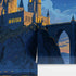 Magical Hogwarts Castle Twilight Wallpaper Mural. Wizardly World Fantasy Theme Wall Art. #6985