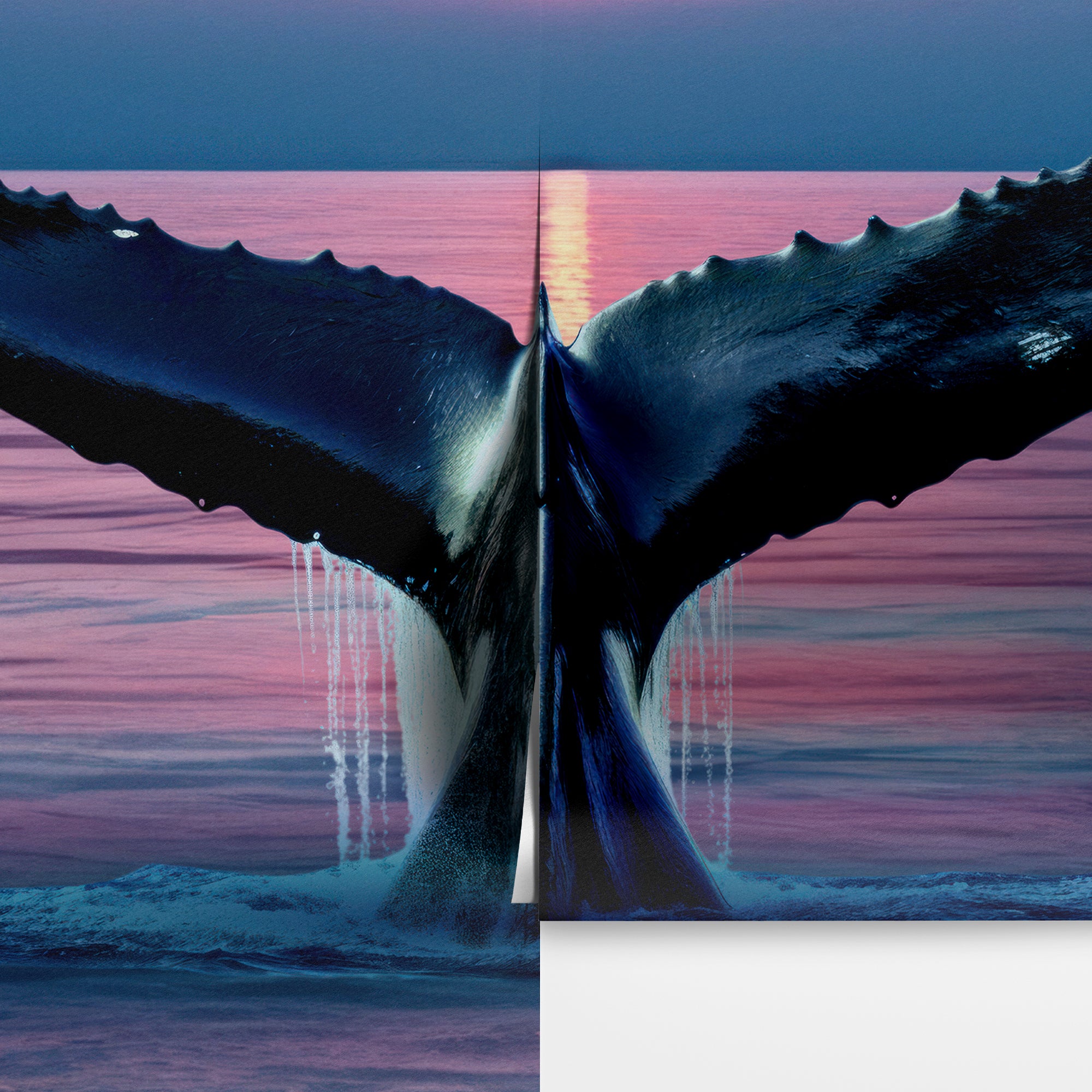 Whale Tail Wall Mural. Ocean Wallpaper. #6688