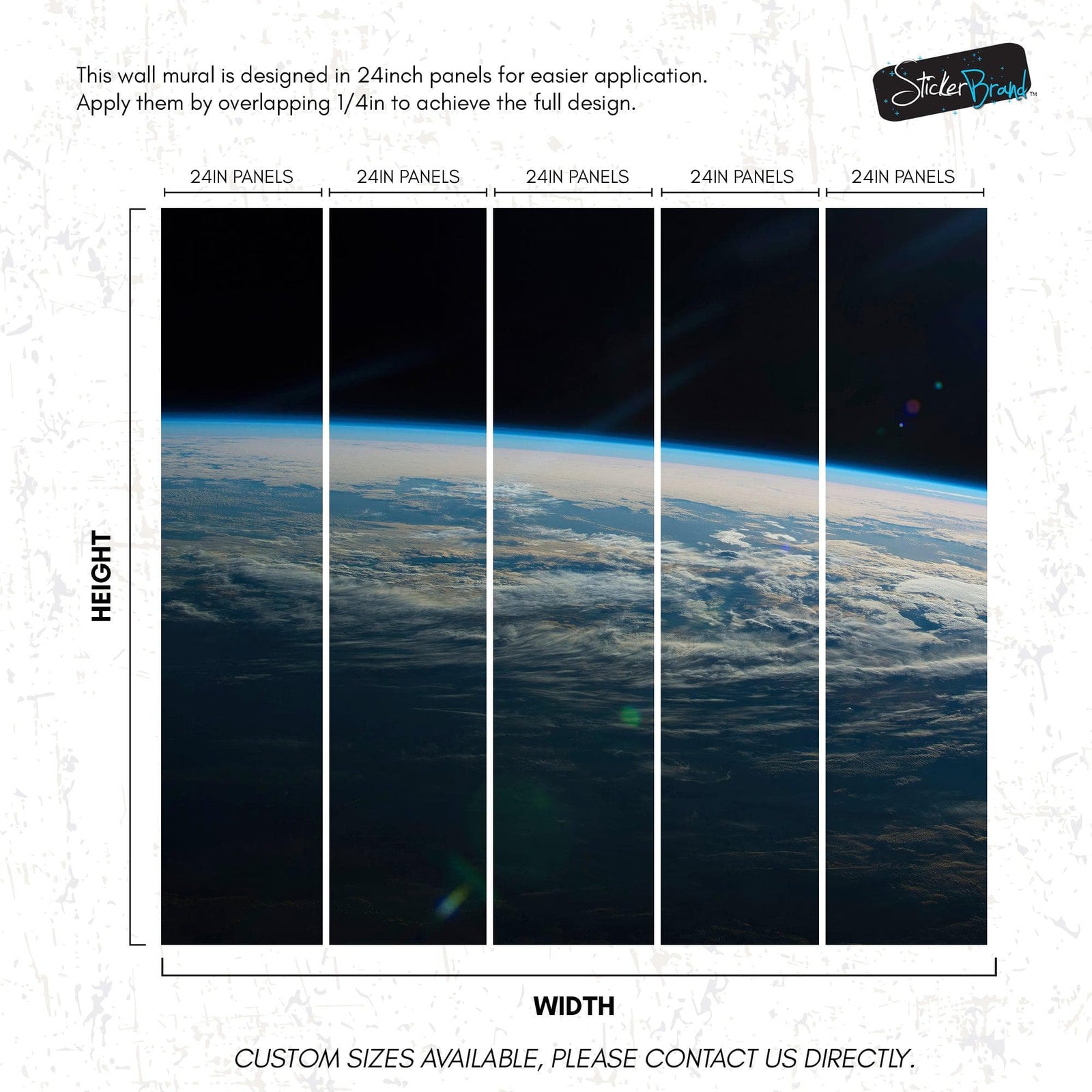 Earth Wallpaper Mural Design. Space Mural. #6694