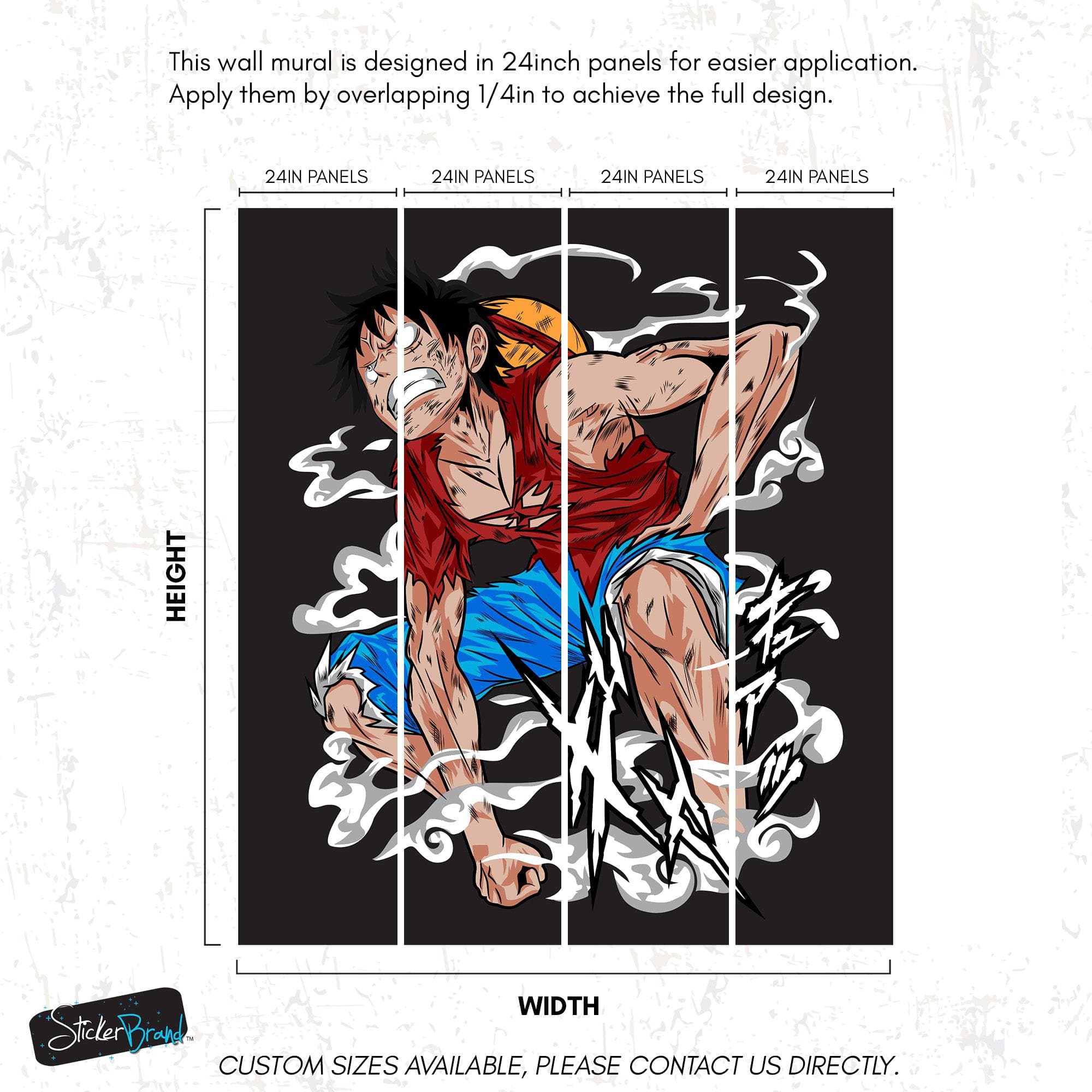 Straw Hat Pirate Anime Wall Mural Wallpaper. #A1004